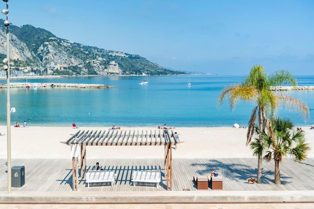 Superbe Studio Avec Terrasse En Front De Mer Menton Extérieur photo